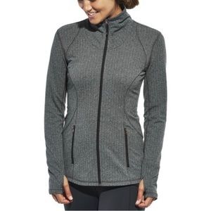 CALIA by Carrie Underwood Gray Herringbone Athletic Zip Up